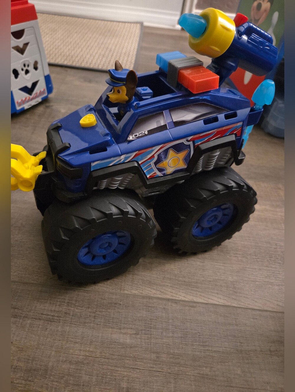 Paw Patrol Blue Chase Monster Rescue Truck with Yellow & Red Accents